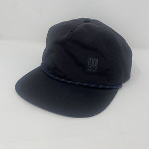 Topo Designs Hat Nylon Black Camper  Camp Style RedBuckle Rope